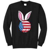 Volleyball Easter Happy Easter Day Funny Easter Ears Bunny Tall Sweatshirt