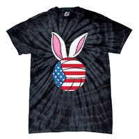 Volleyball Easter Happy Easter Day Funny Easter Ears Bunny Tie-Dye T-Shirt