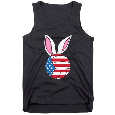 Volleyball Easter Happy Easter Day Funny Easter Ears Bunny Tank Top