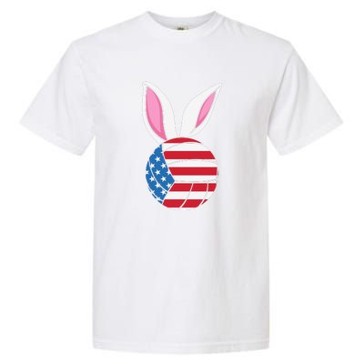 Volleyball Easter Happy Easter Day Funny Easter Ears Bunny Garment-Dyed Heavyweight T-Shirt