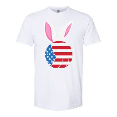 Volleyball Easter Happy Easter Day Funny Easter Ears Bunny Softstyle CVC T-Shirt