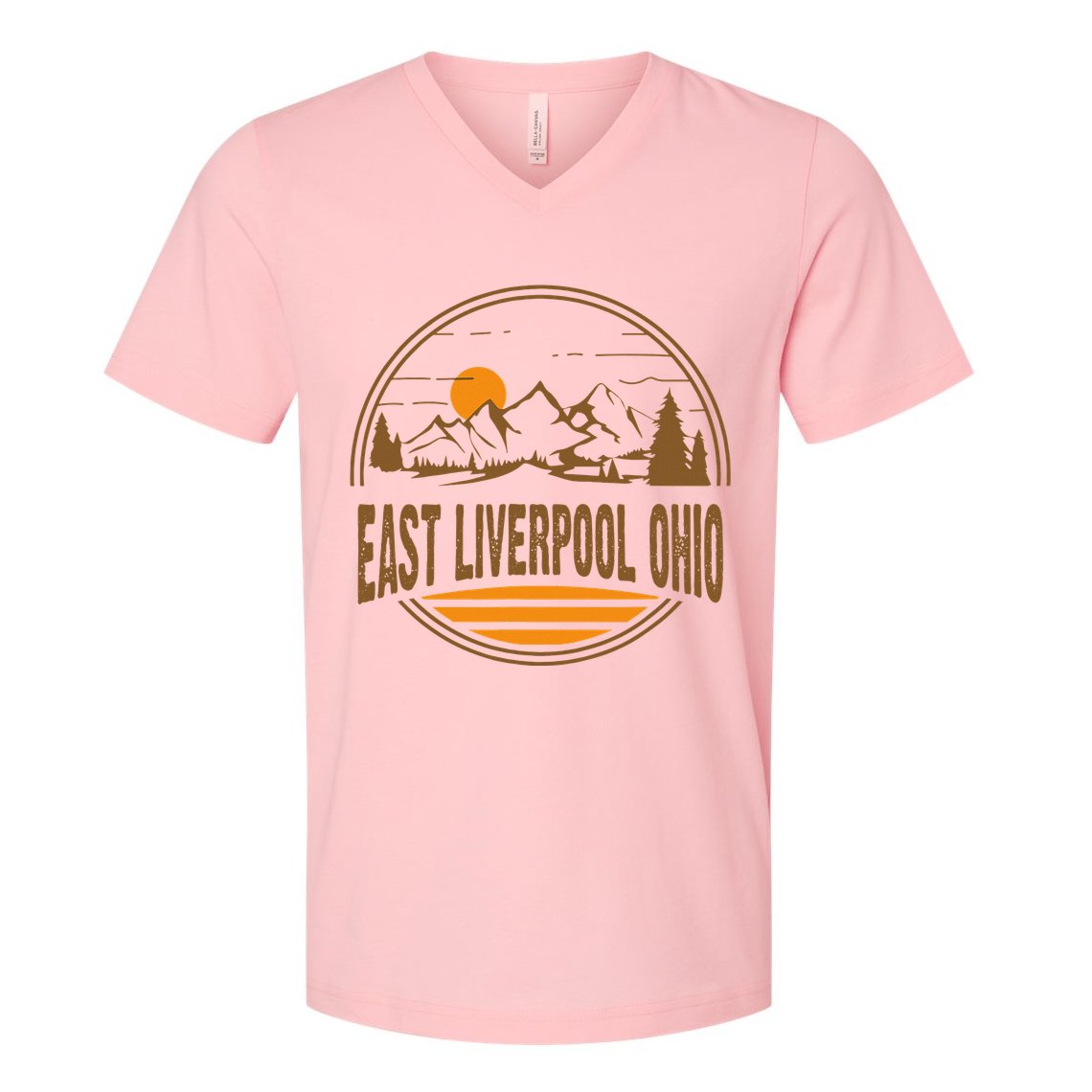 Vintage East Liverpool Ohio Mountain Hiking Souvenir V-Neck T-Shirt