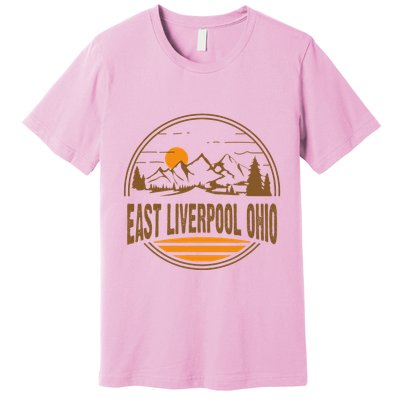 Vintage East Liverpool Ohio Mountain Hiking Souvenir Premium T-Shirt