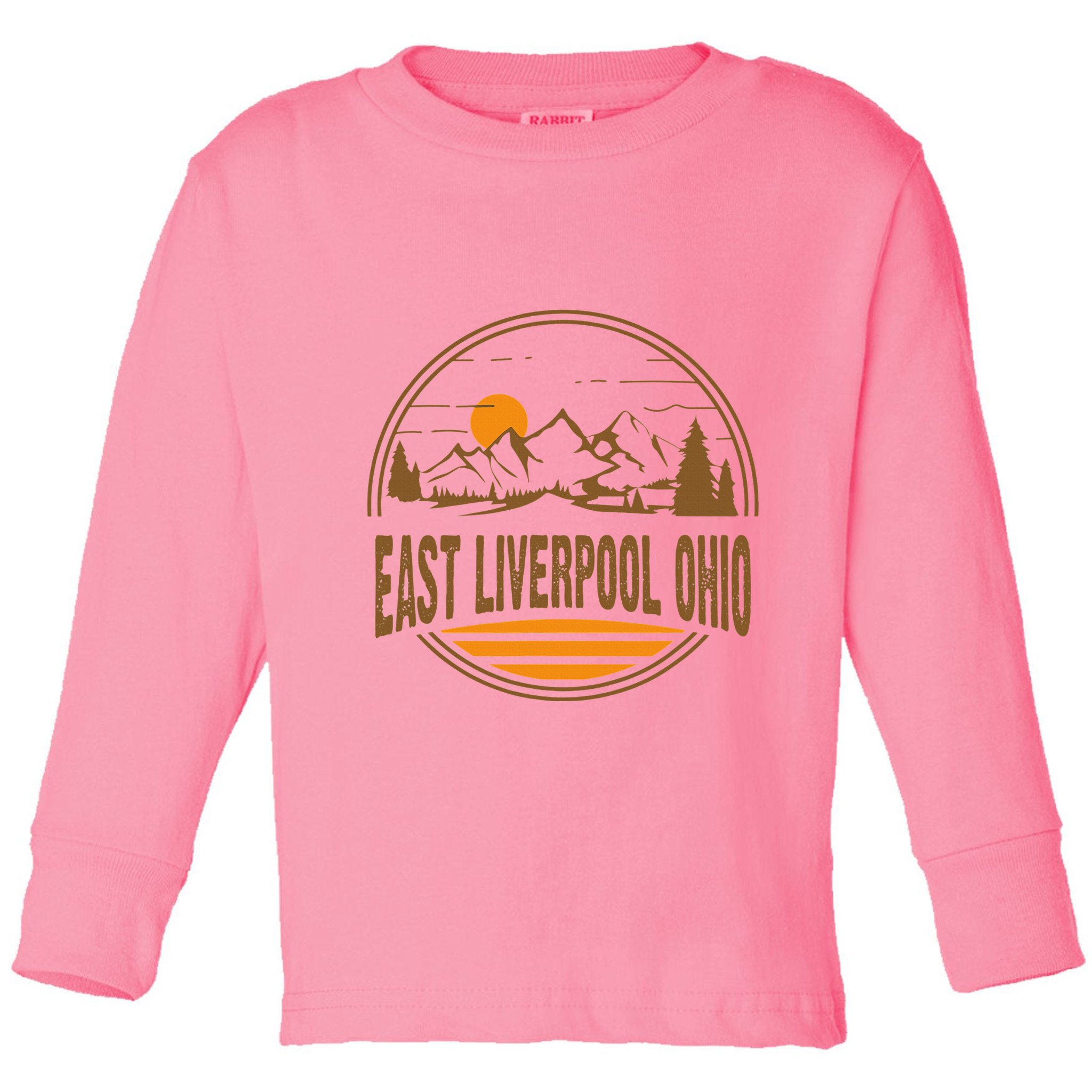 Vintage East Liverpool Ohio Mountain Hiking Souvenir Toddler Long Sleeve Shirt
