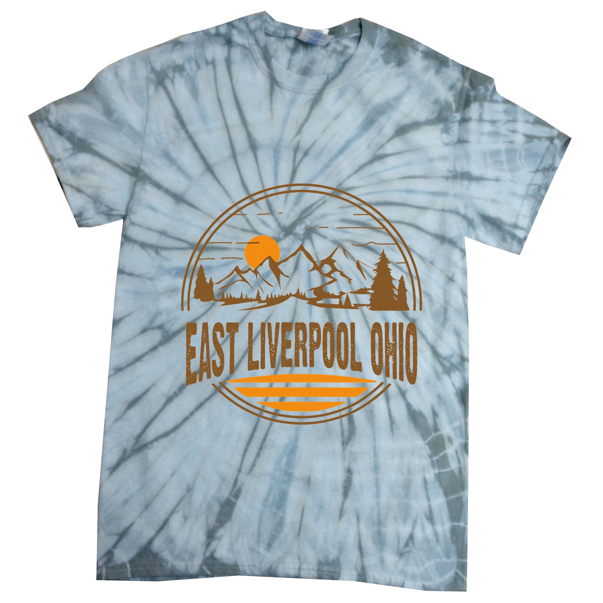 Vintage East Liverpool Ohio Mountain Hiking Souvenir Tie-Dye T-Shirt