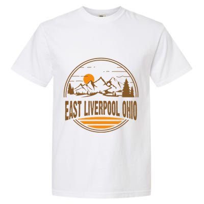 Vintage East Liverpool Ohio Mountain Hiking Souvenir Garment-Dyed Heavyweight T-Shirt