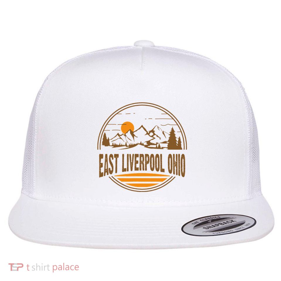 Vintage East Liverpool Ohio Mountain Hiking Souvenir Flatbill Hat