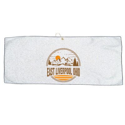 Vintage East Liverpool Ohio Mountain Hiking Souvenir Large Microfiber Waffle Golf Towel