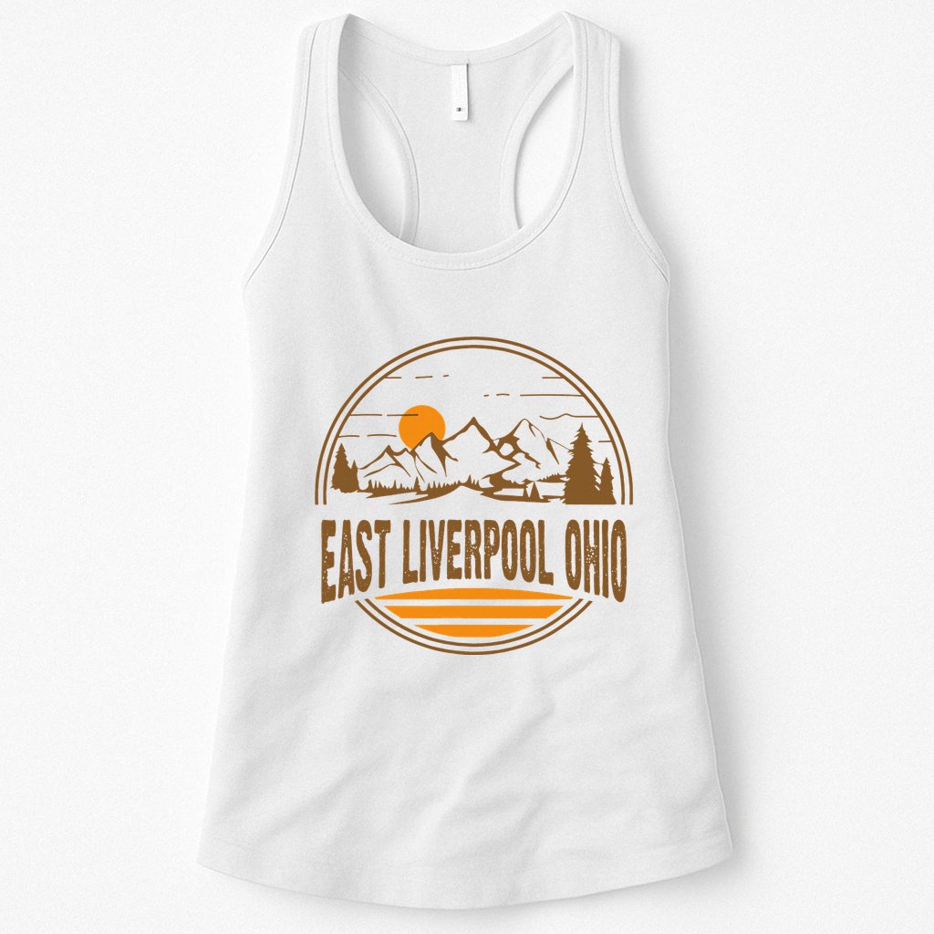 Vintage East Liverpool Ohio Mountain Hiking Souvenir Womens Tank Top