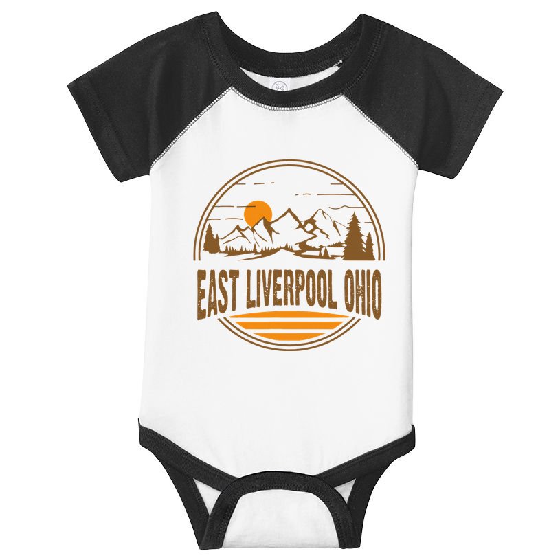 Vintage East Liverpool Ohio Mountain Hiking Souvenir Infant Baby Jersey Bodysuit