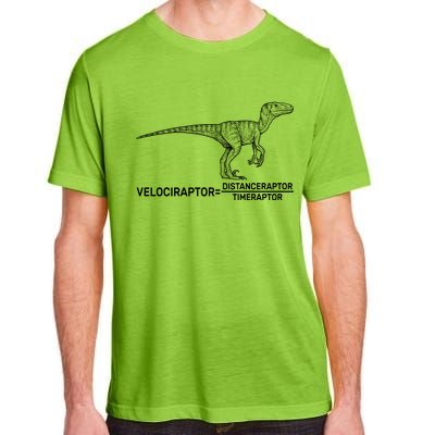 Velociraptor Equals Distanceraptor Timeraptor Adult ChromaSoft Performance T-Shirt