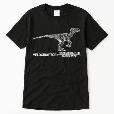 Velociraptor Equals Distanceraptor Timeraptor Tall T-Shirt