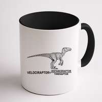 Velociraptor Equals Distanceraptor Timeraptor Mug