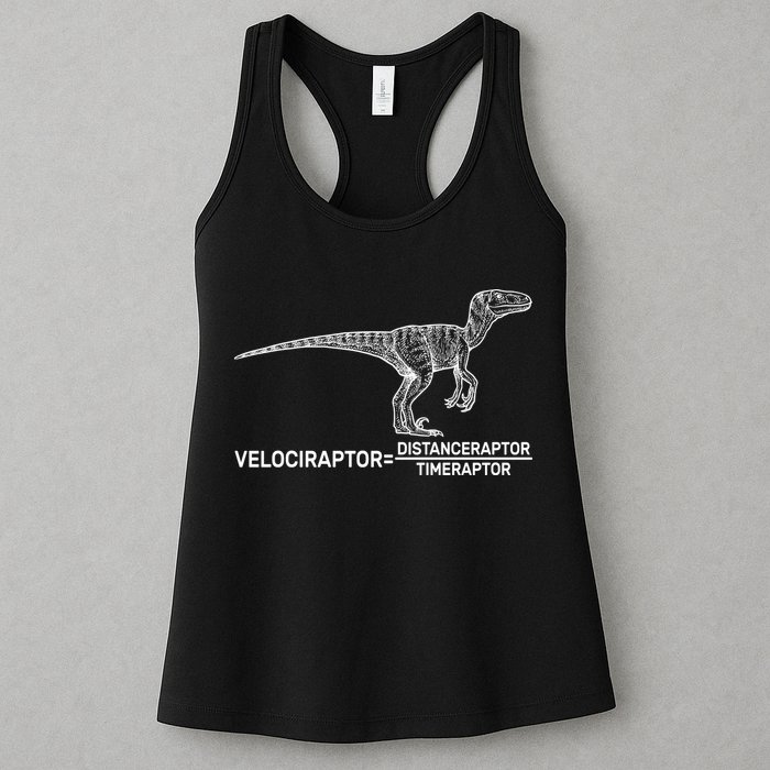 Velociraptor Equals Distanceraptor Timeraptor Womens Tank Top