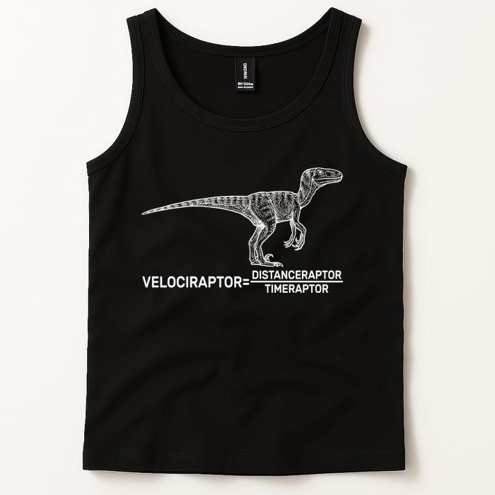 Velociraptor Equals Distanceraptor Timeraptor Tank Top