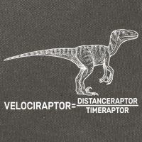 Velociraptor Equals Distanceraptor Timeraptor Cotton Canvas Backpack
