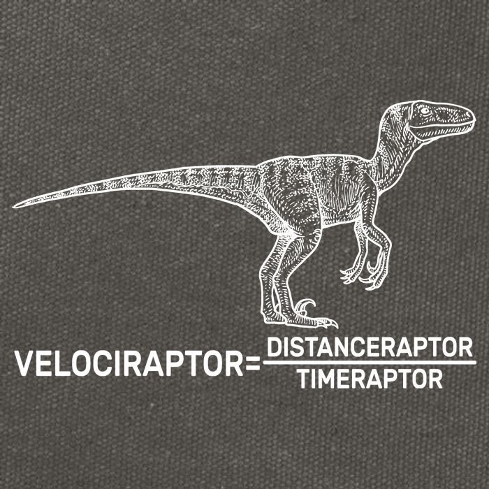 Velociraptor Equals Distanceraptor Timeraptor Cotton Canvas Backpack