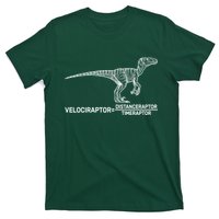 Velociraptor Equals Distanceraptor Timeraptor T-Shirt