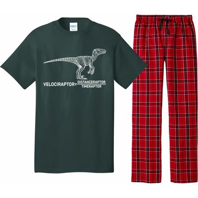 Velociraptor Equals Distanceraptor Timeraptor Pajama Set