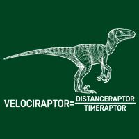 Velociraptor Equals Distanceraptor Timeraptor Premium T-Shirt