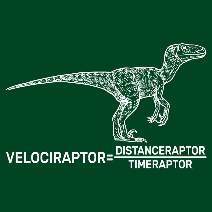 Velociraptor Equals Distanceraptor Timeraptor Premium T-Shirt