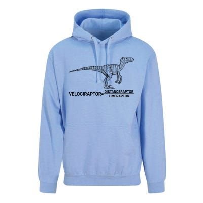 Velociraptor Equals Distanceraptor Timeraptor Unisex Surf Hoodie