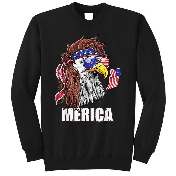 Vintage Eagle Mullet 4th Of July USA American Flag Merica Sweatshirt