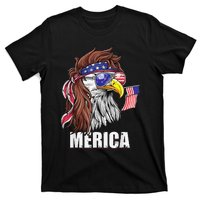 Vintage Eagle Mullet 4th Of July USA American Flag Merica T-Shirt