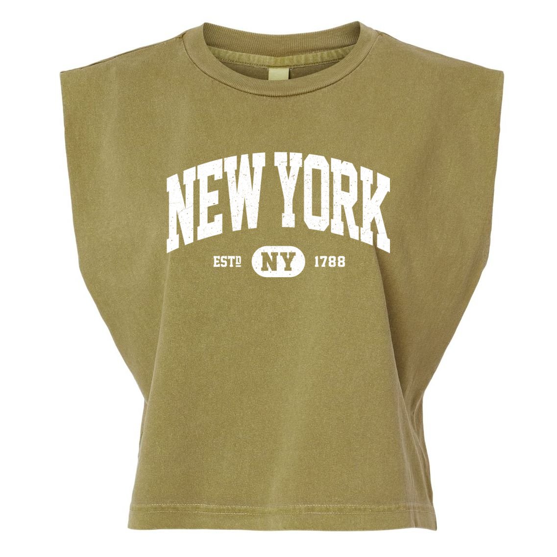 Vintage Established New York Ny Garment-Dyed Women's Muscle Tee