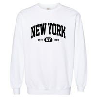 Vintage Established New York Ny Garment-Dyed Sweatshirt