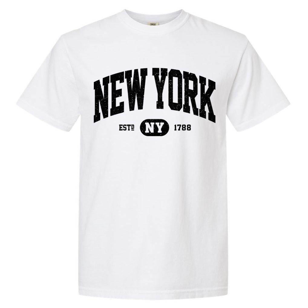 Vintage Established New York Ny Comfort Colors T-Shirt