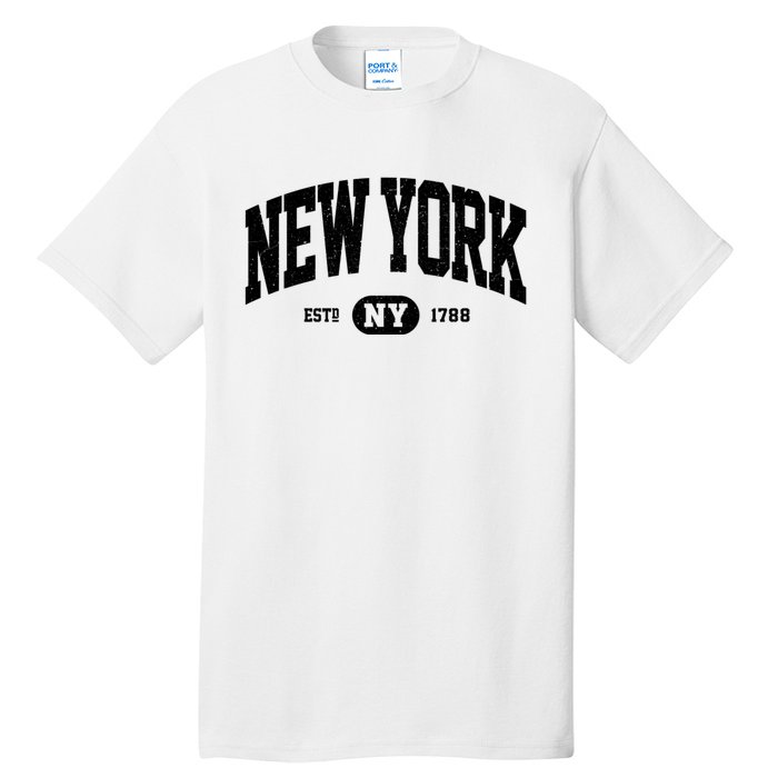 Vintage Established New York Ny Tall T-Shirt