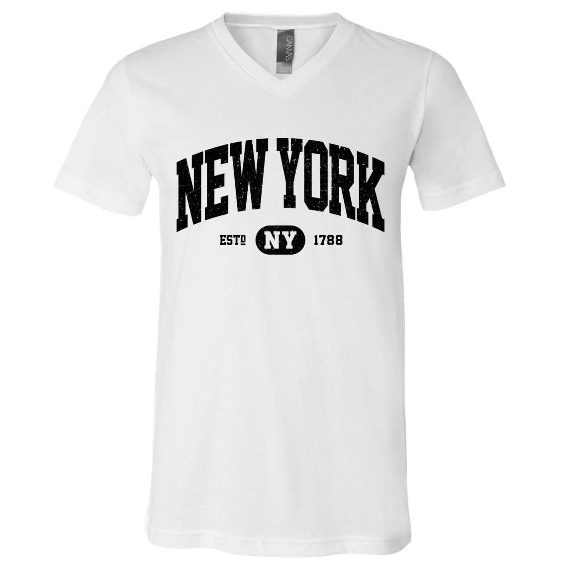 Vintage Established New York Ny V-Neck T-Shirt