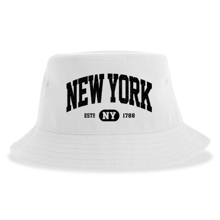 Vintage Established New York Ny Sustainable Bucket Hat