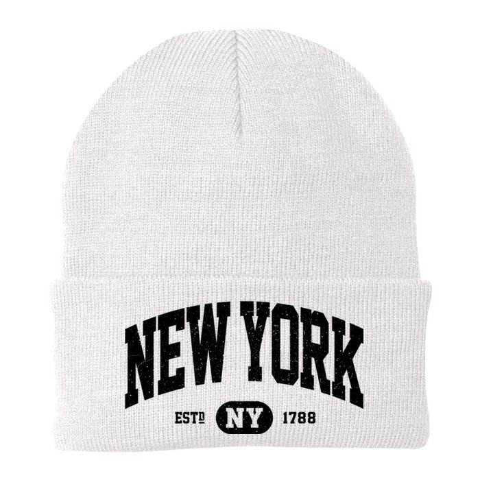 Vintage Established New York Ny Knit Cap Winter Beanie