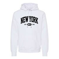 Vintage Established New York Ny Premium Hoodie