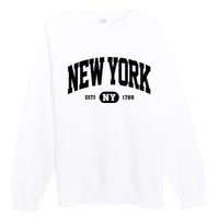 Vintage Established New York Ny Premium Crewneck Sweatshirt