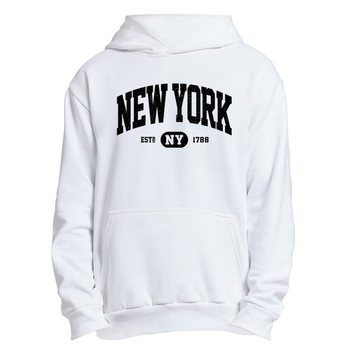 Vintage Established New York Ny Urban Pullover Hoodie