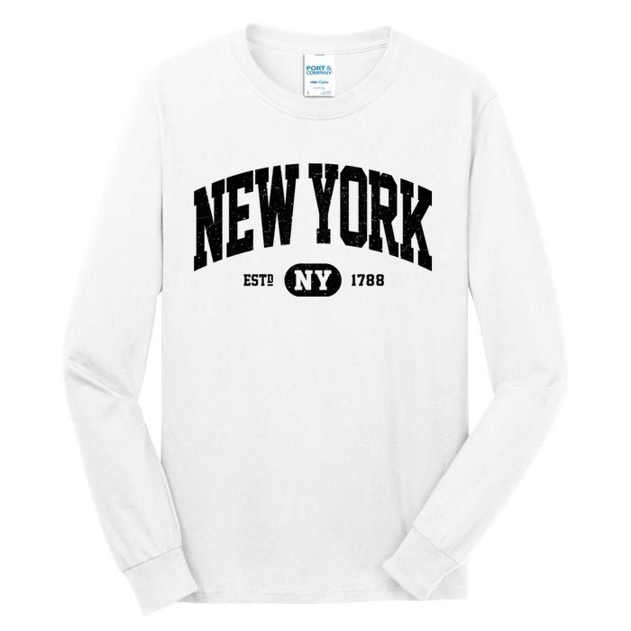 Vintage Established New York Ny Tall Long Sleeve T-Shirt