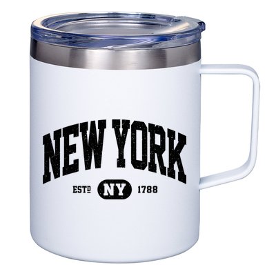 Vintage Established New York Ny 12oz Stainless Steel Coffee Mug