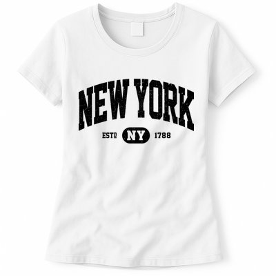 Vintage Established New York Ny Womens T-Shirt