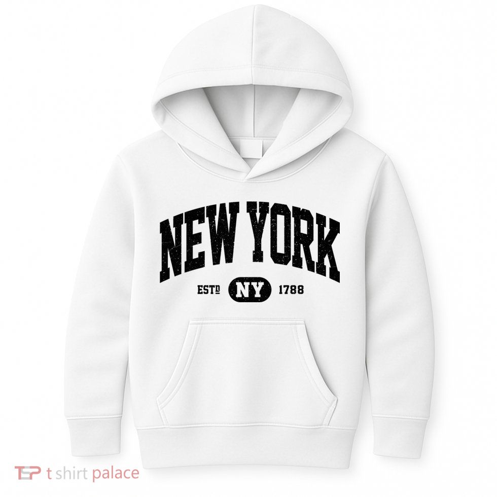 Vintage Established New York Ny Kids Hoodie
