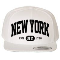 Vintage Established New York Ny Wool Snapback Cap