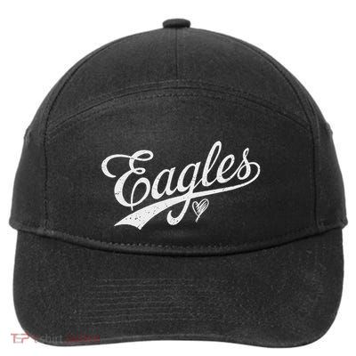 Vintage Eagles Name Retro Style 7-Panel Snapback Hat