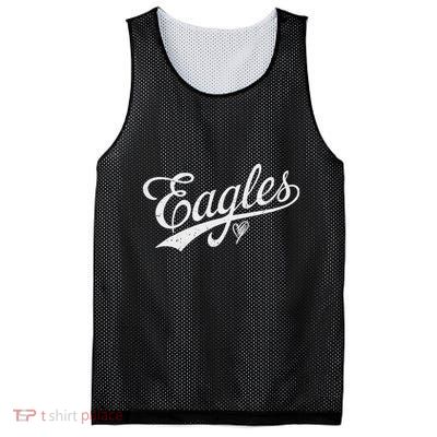 Vintage Eagles Name Retro Style Mesh Reversible Basketball Jersey Tank