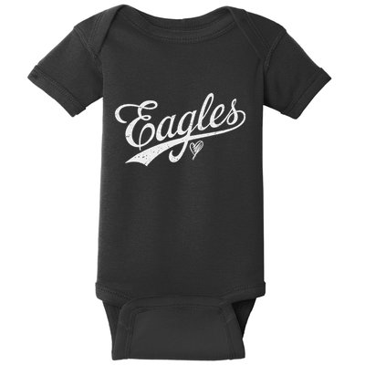 Vintage Eagles Name Retro Style Baby Bodysuit