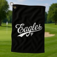 Vintage Eagles Name Retro Style Golf Towel