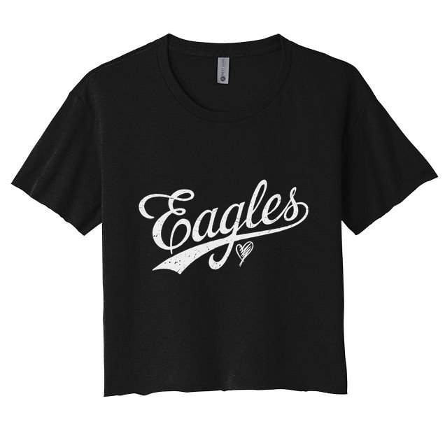 Vintage Eagles Name Retro Style Crop Top
