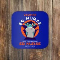 Vampire Er Nurse Halloween Emergency Nurse Scary Gift Coaster