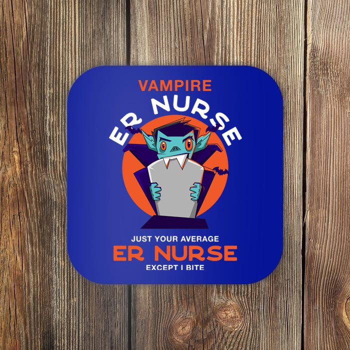 Vampire Er Nurse Halloween Emergency Nurse Scary Gift Coaster